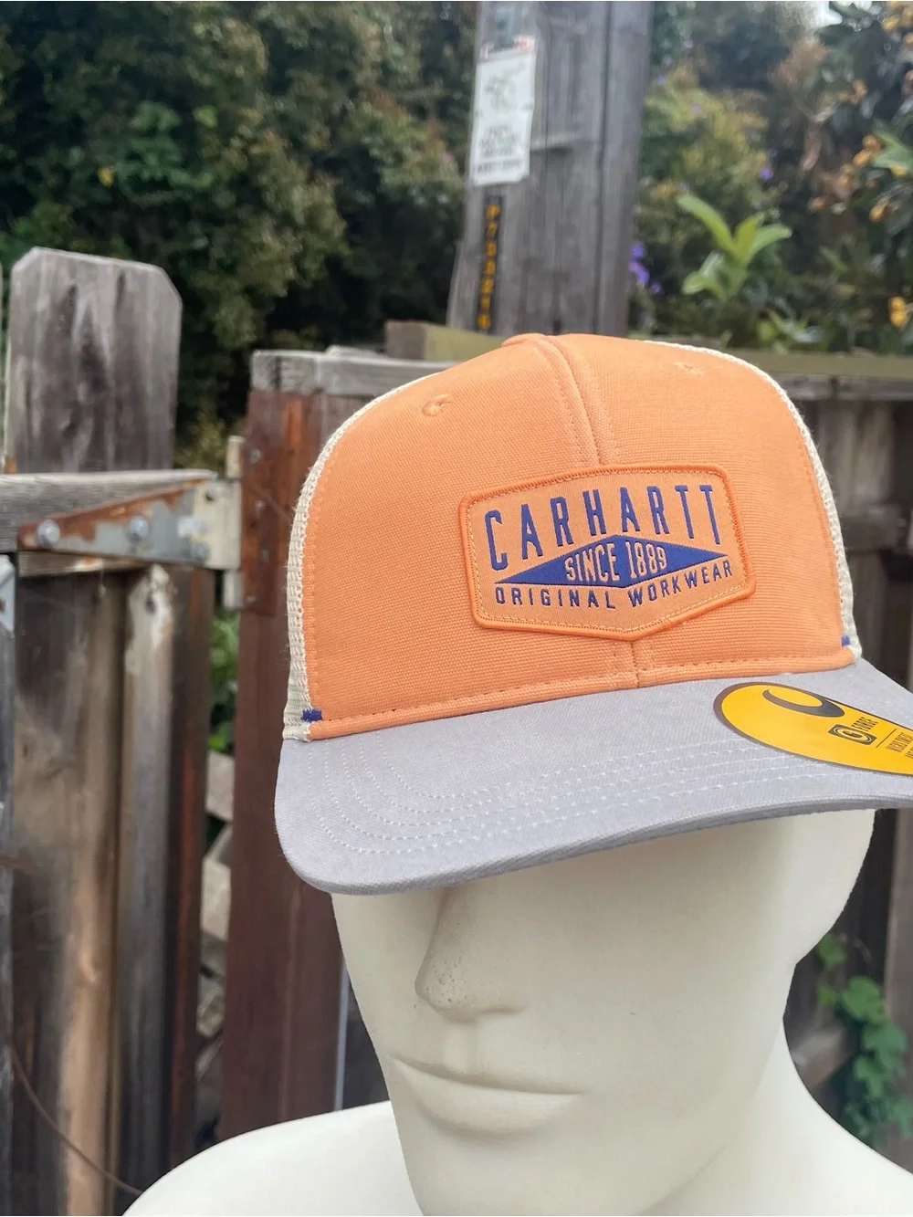 Carhartt Canvas Workwear Patch Trucker Hat Peach AH5212-M 105212-DYO One